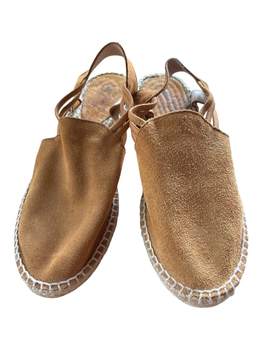 Picón Suede Espadrille Slingback in Cognac Brown